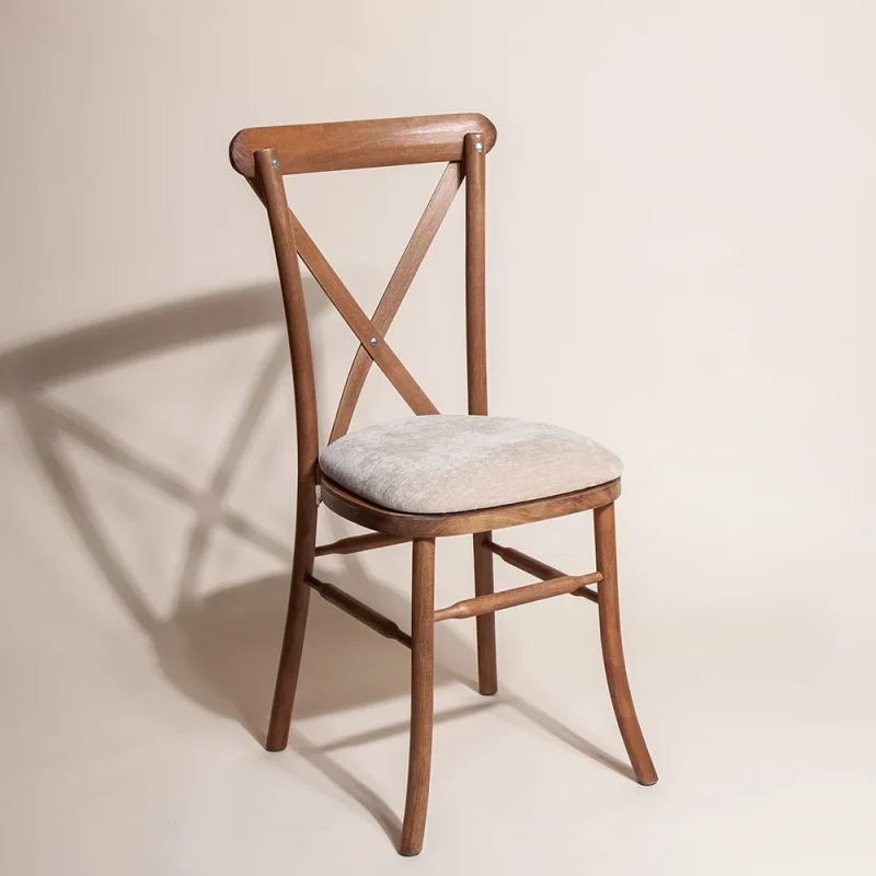 Rosetone Cross Back Stacking Chairs